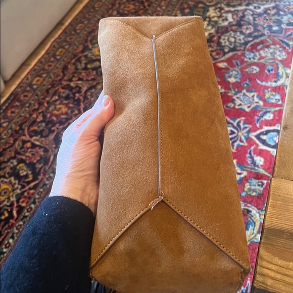Mango Tan Suede Shoulder Bag - Picture 16 of 16